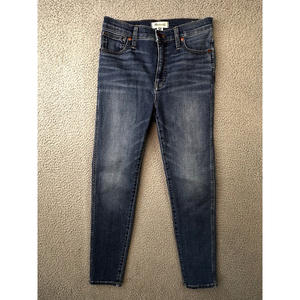 Madewell Jeans Womens 27 Blue 10" High Rise Skinny Medium Wash Stretch